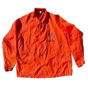 Vintage 70s Ebert Sportswear Denver Broncos Nylon Windbreaker Orange Large